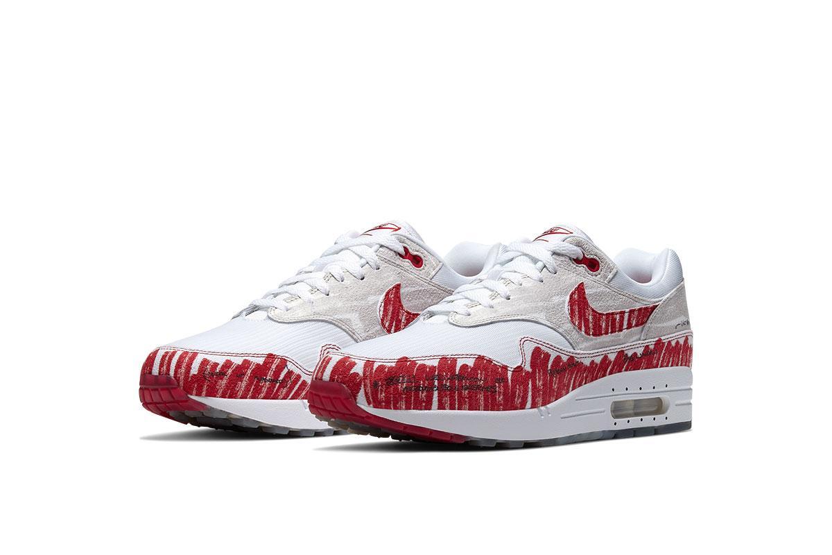 Air max 1 sketch to shelf university red on sale